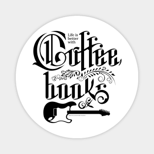 Coffee, books and a guitar Magnet